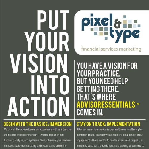 Create a 8.5x11 typographic flyer for Pixel & Type's immersion experience Design by Hamza Shaikh