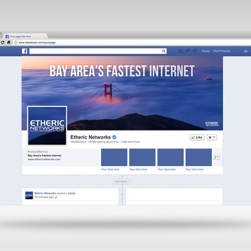 Custom Facebook Cover for High-Speed Internet Company Design by N I S H A N T