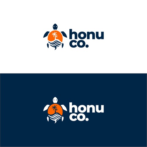 Turtle logo for Hawaiian Beach gear - Honu Co. Design by Van De Brewt
