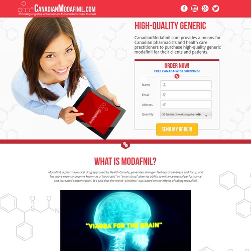 Create a professional landing page that sells a pharmaceutical drug to
health practitioners Design by jaysonc