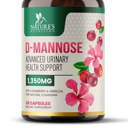 Colorful D-Mannose Design Needed for Nature's Nutrition Design by GayanMH