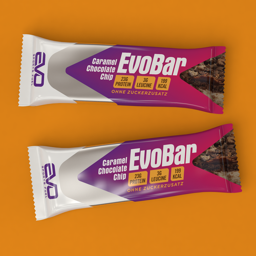 Modern, creative packaging design for a delicious + unique protein bar Design by Han van Oss