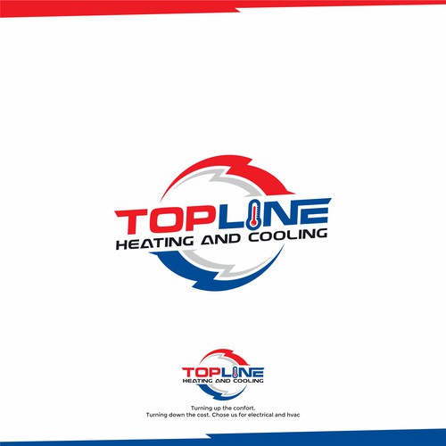 for all creative minds. create a logo for heating and cooling Company. Design by zumiko