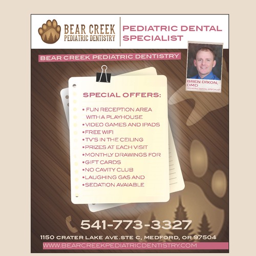 We need a new look to advertise our pediatric dental office Design by ivke1