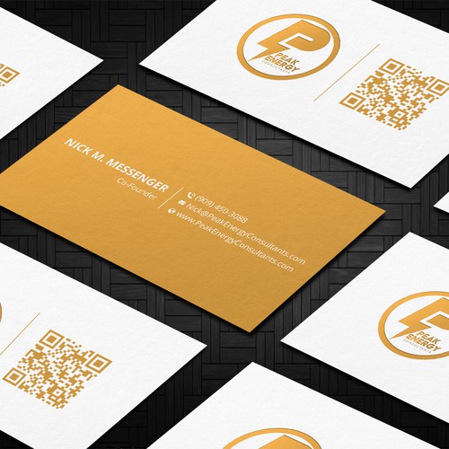 Modern Business Card Design for Electric Energy and Solar Company Design by Taaiebah