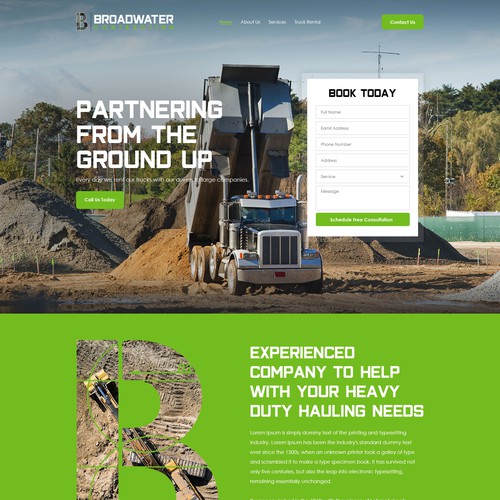 Trucking redesign of website Design by Designs Alpha