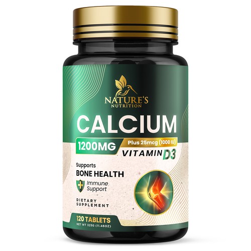 Calcium Plus Vitamin D3 Design Needed for Nature's Nutrition Design réalisé par Davi Giolo ★