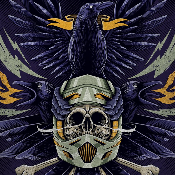 Design by MANTSA® titled "shred inc illustration design"