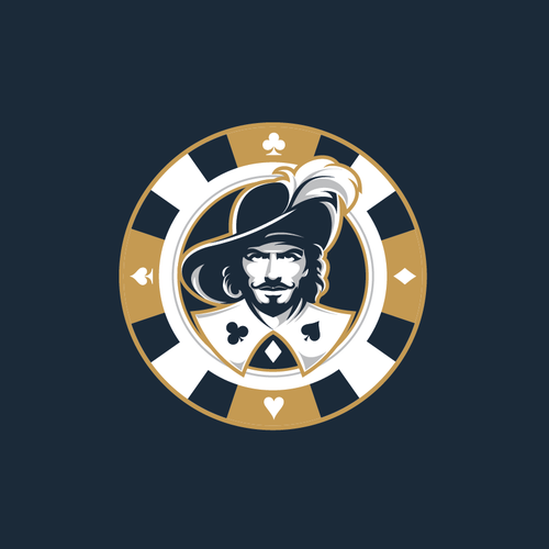 Create a sleek & stylish Musketeer Poker Icon Logo Design by GORKIYja