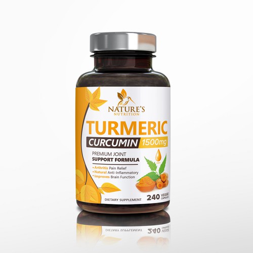 Nature's Nutrition needs a "beautiful label" for its Turmeric Extract bottle Design by DesignSBS