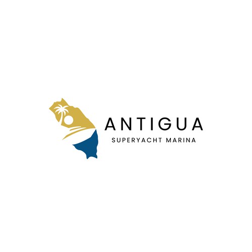 Logo for Antigua Superyacht Marina Design by NITIPIA Std.