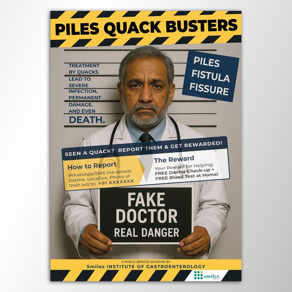 Piles Quack Busters — Public Safety Poster