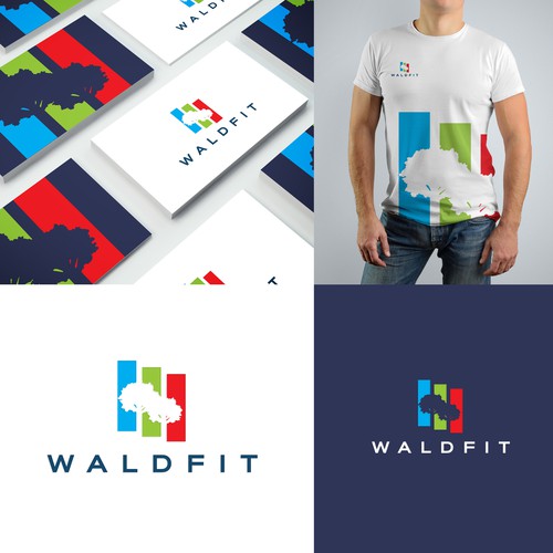 Calm, relaxing logo to suggest gaining peace of mind and health in forests Design by reflect the style ™