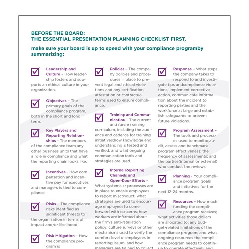 Quick And Easy Checklist Layout Needed Wettbewerb In Der Kategorie Sonstige Werbematerialien 99designs