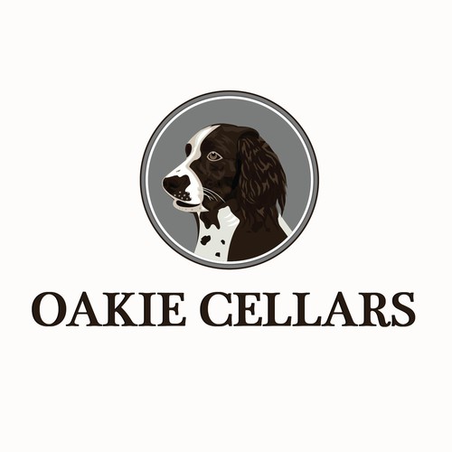 Design a wine cellar logo, named after dog named Oakie | Logo design ...