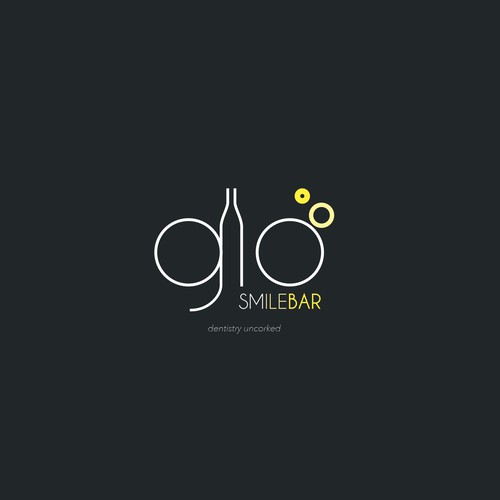 Create a sleek, modern logo for an upscale dental boutique that serves wine! Réalisé par CO:DE:sign