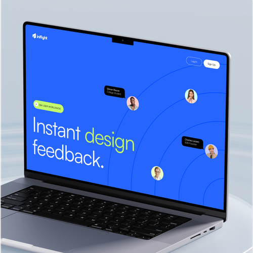Simple landing for a "design feedback" product Design by Neutron Design