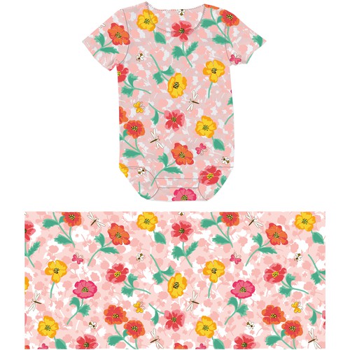 Illustrations to print onto a baby clothing- onesie, nursing cover, headbands, leggings..etc Design by rafapi