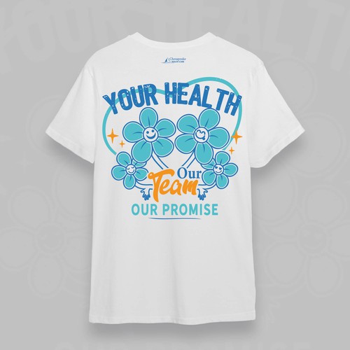 Design the Winning Look for our T-Shirt – Our Team, Your Health: A Winning Combination Design by mañana_art
