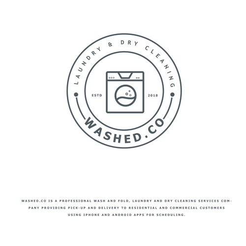 Design A Hipster Logo For Modern Dry Cleaning And Laundry Pick Up