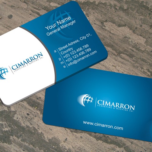 stationery for Cimarron Surveying & Mapping Co., Inc. Design by jopet-ns