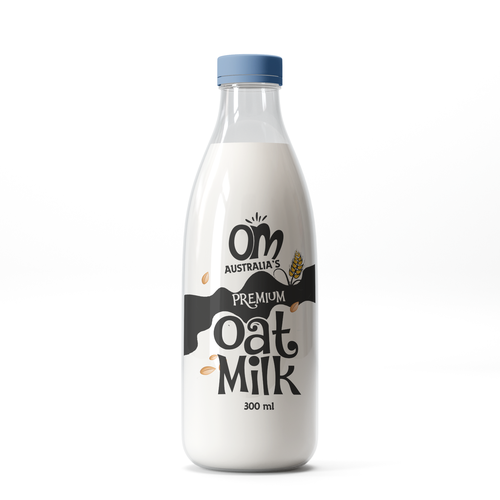 New oat Milk label Design por halesen