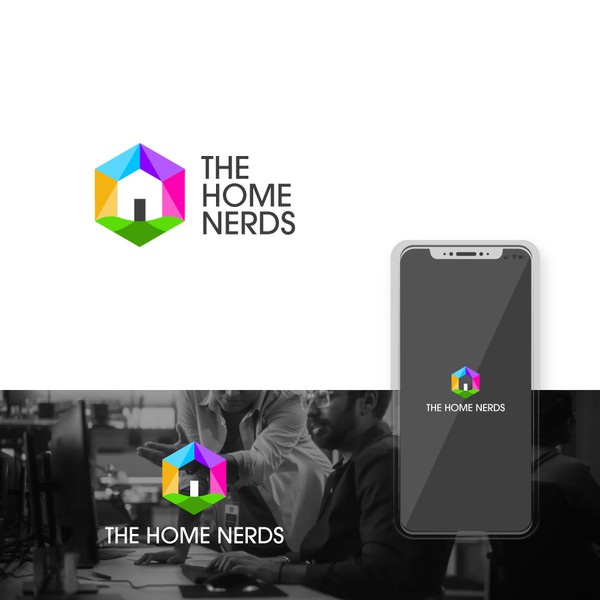 The Home Nerds | Logo Design one of my option