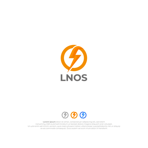 Lightning logo for Blockchain startup (LNOS) Design by Naztudio