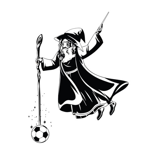 Soccer Wizard Cartoon Diseño de KreativeMinds99