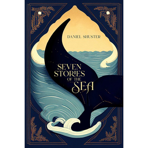 Design a whimsical storybook cover for a collection of fables about sea creatures Design by Llywellyn