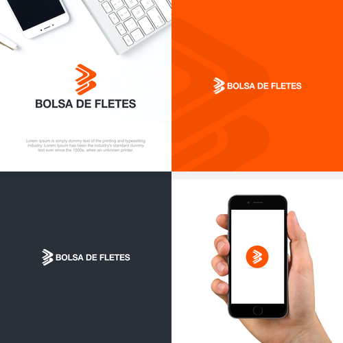 "Buscamos el mejor logo para nuestra plataforma Bolsa de Fletes" winning Logo design
