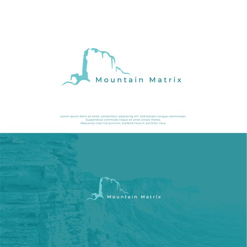 Mountain Matrix Logo Design by Jack in Black