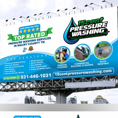 Modern Pressure Washing Billboard Design by JobDONE