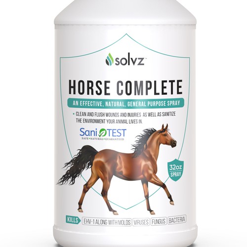 コンペ「Product Label for Horse Complete Wound Care」のデザイン by m.art.designsさん 