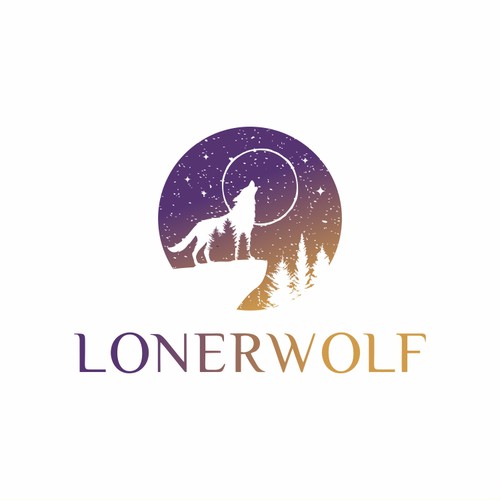 Wolf Sun/Moon Logo For Spiritual Website Design by ZHF