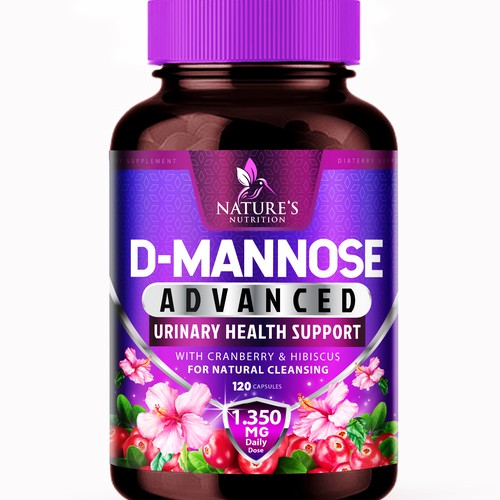 Colorful D-Mannose Design Needed for Nature's Nutrition Design réalisé par agooshe