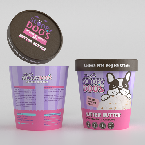 Dog Ice Cream Cup  Label デザイン by Tamara.D