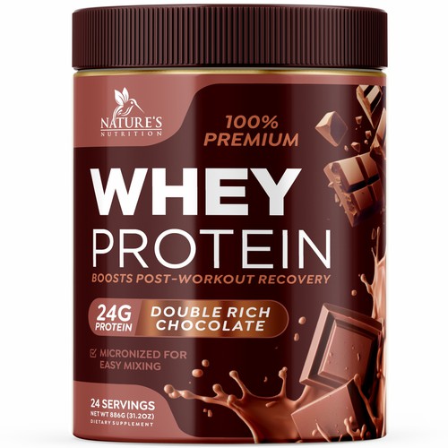 Tasty Whey Protein Chocolate Design Needed for Nature's Nutrition Design by GenScythe