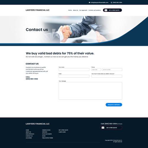 Debt Collection Website Design by Elysianne