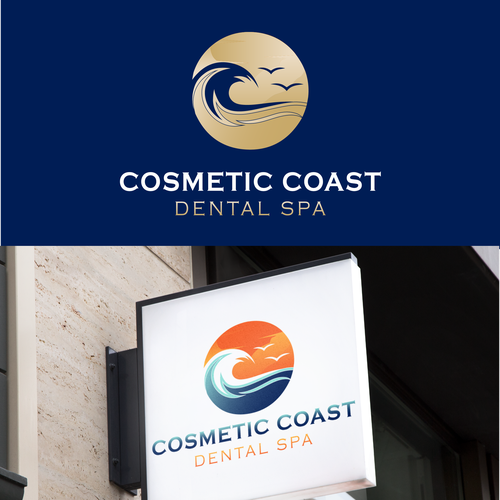 Design old money aesthetic for boutique cosmetic dental office located on the coast on NC Design by Monstrak