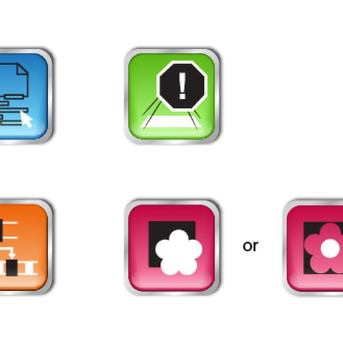 Create a stylish set of 4 icons for us! Design by magenjitsu
