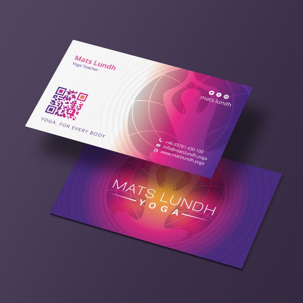 I made this business card design for Mats Lundh Yoga