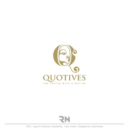 Logo/branding for Quotives, a unique candle company. Each candle has a