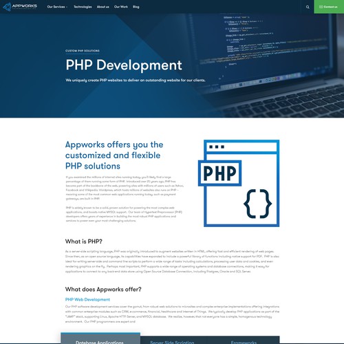Designs | Software Development Company / Agency - Re-design | Web page ...