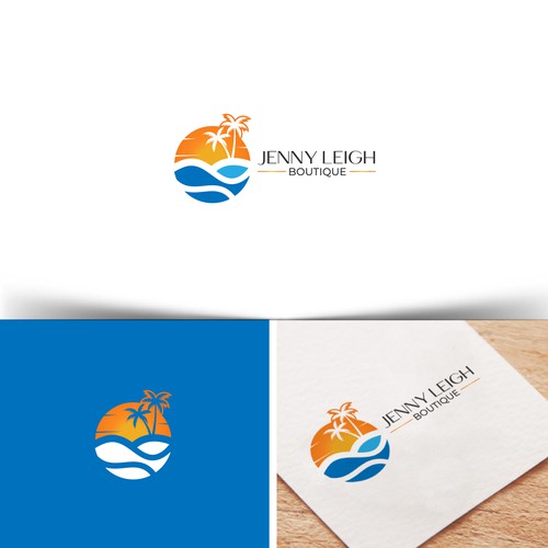 Design a standout logo with a coastal vibe for online boutique Design by Web Hub Solution