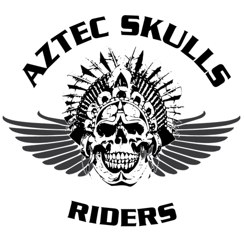 Aztec skull riders motorcycle club needs logo for patch, letters need to be  separated and around the logo | Logo design contest | 99designs