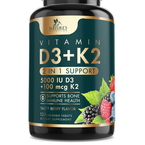 Designs | Tasty Vitamin D3 K2 Supplement Design needed for Nature's ...