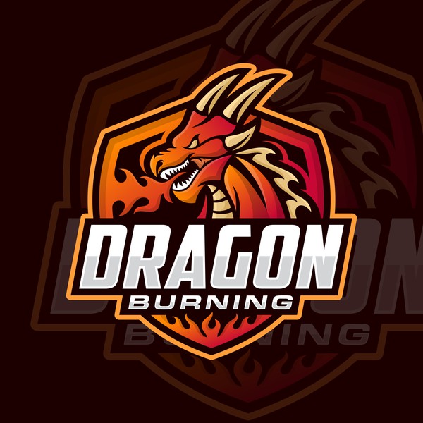 Design by R1SIGN titled "Dragon Burning Character logo design"
