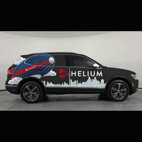 You shouldn't be able to miss us!  Car wrap contest for digital agency 👍 Design by HARU_ICHIBAN_