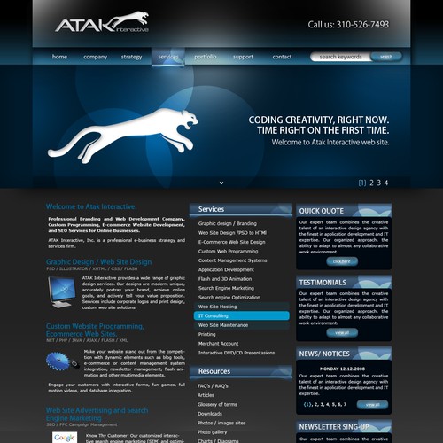 Interactive Services Agency Web Redesign - Award Winner Wanted Design by Dimitar Gyurov